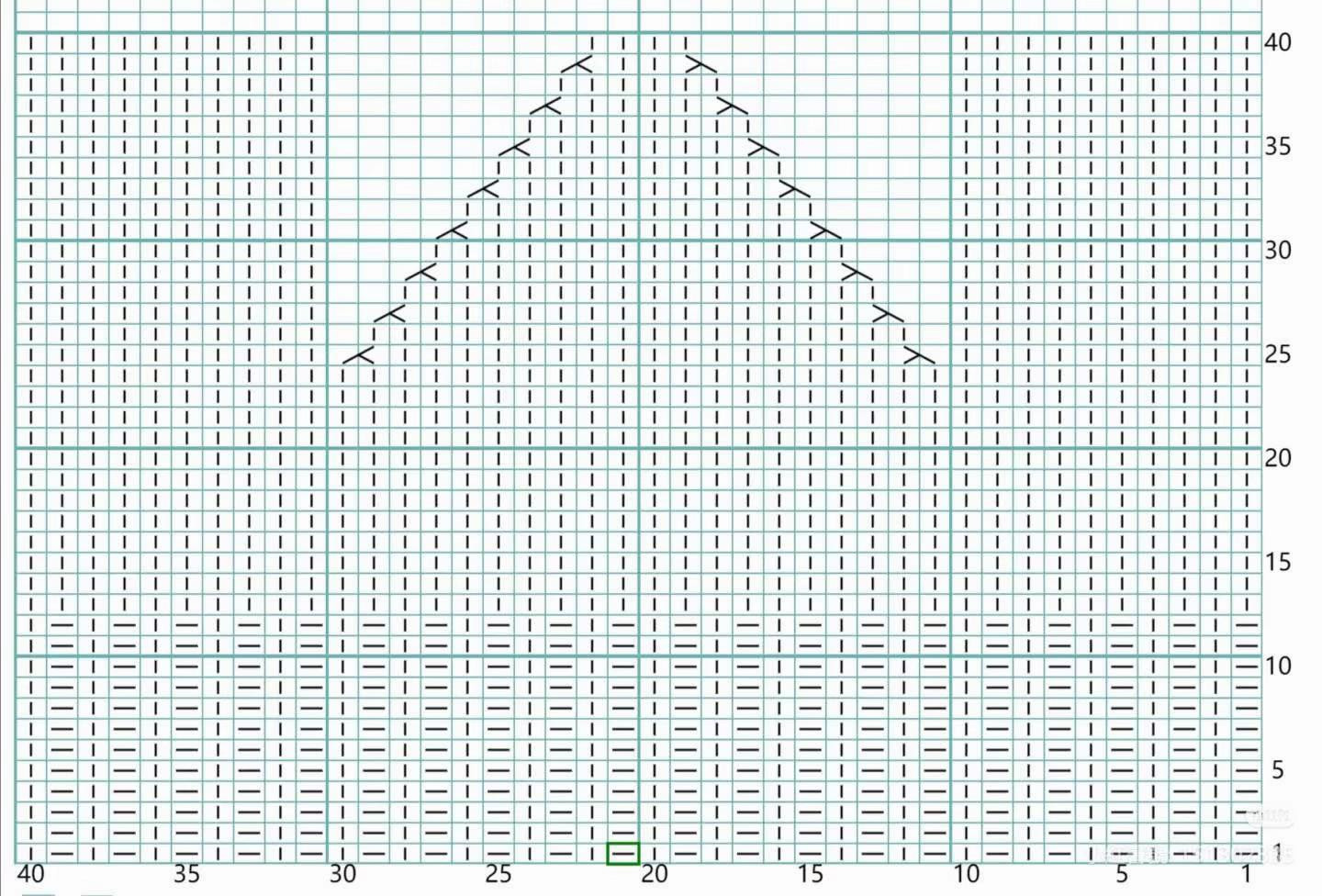 Grey Cat Ear Beanie Knitting Pattern Chart and Instructions