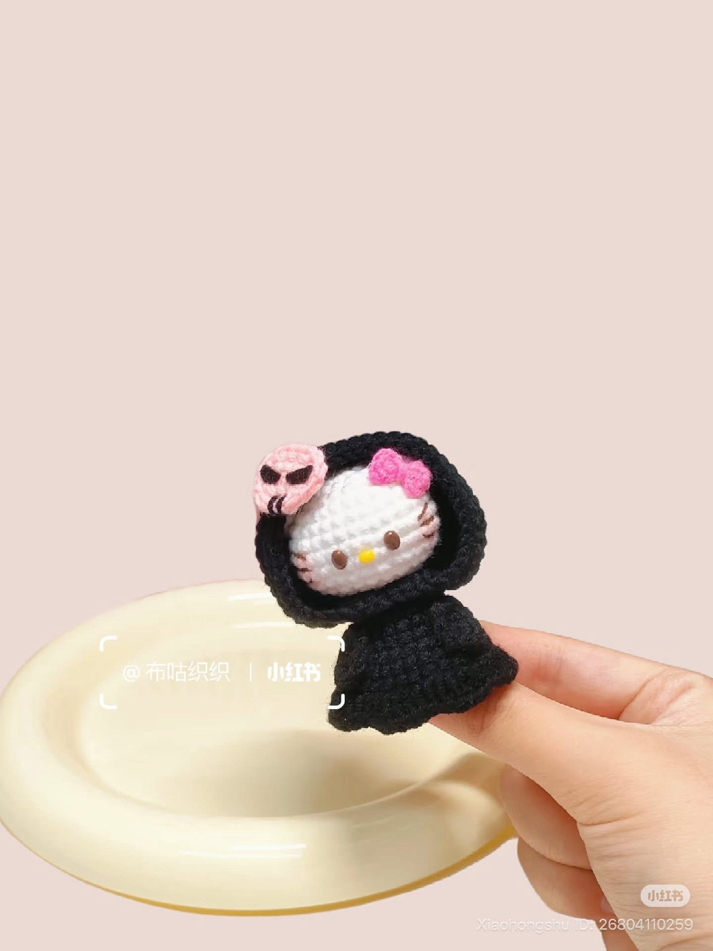 Grim Reaper Hello Kitty Crochet Pattern Chart