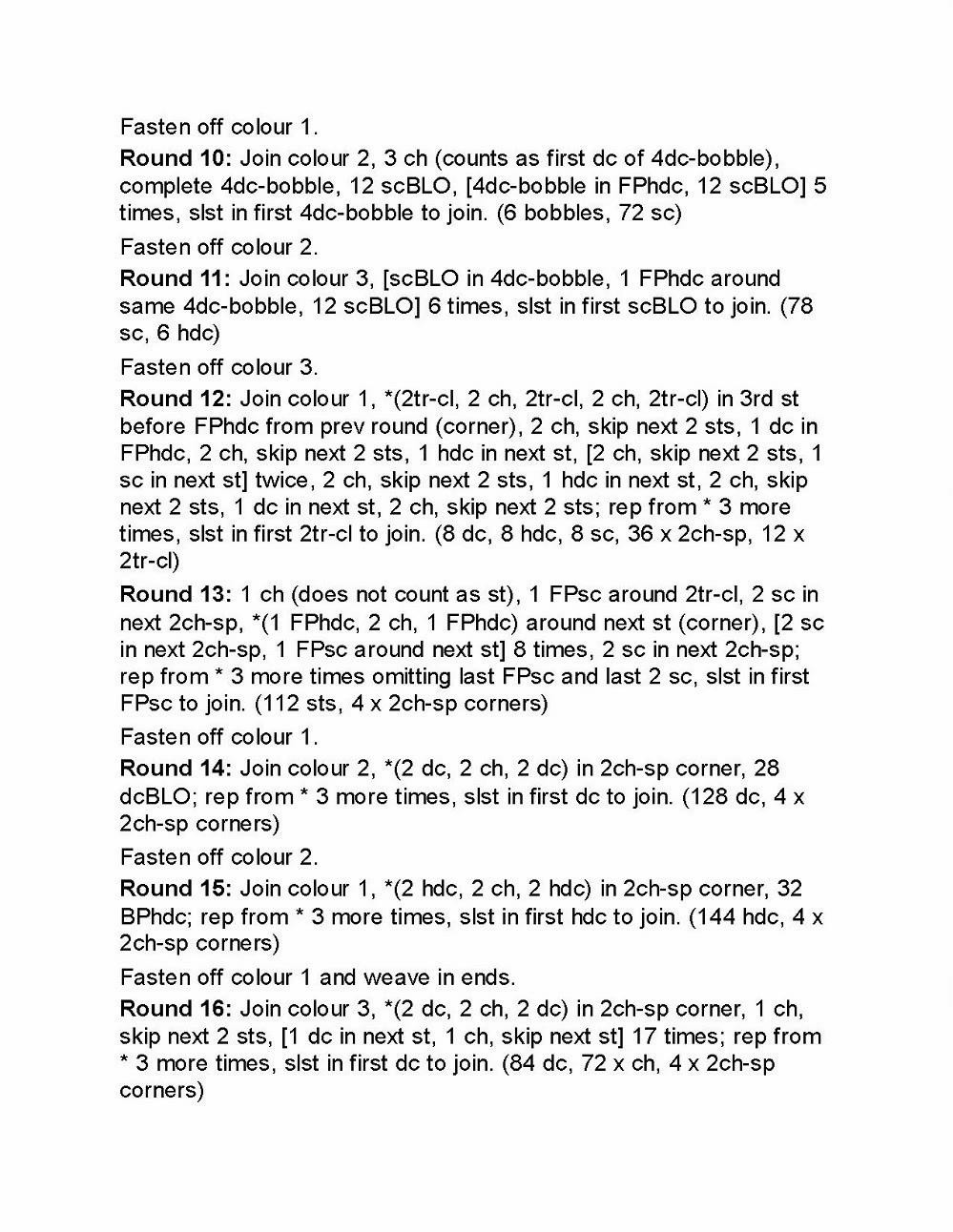 Grow Your Garden Granny Square Crochet Pattern and Chart by Ana Morais Soares