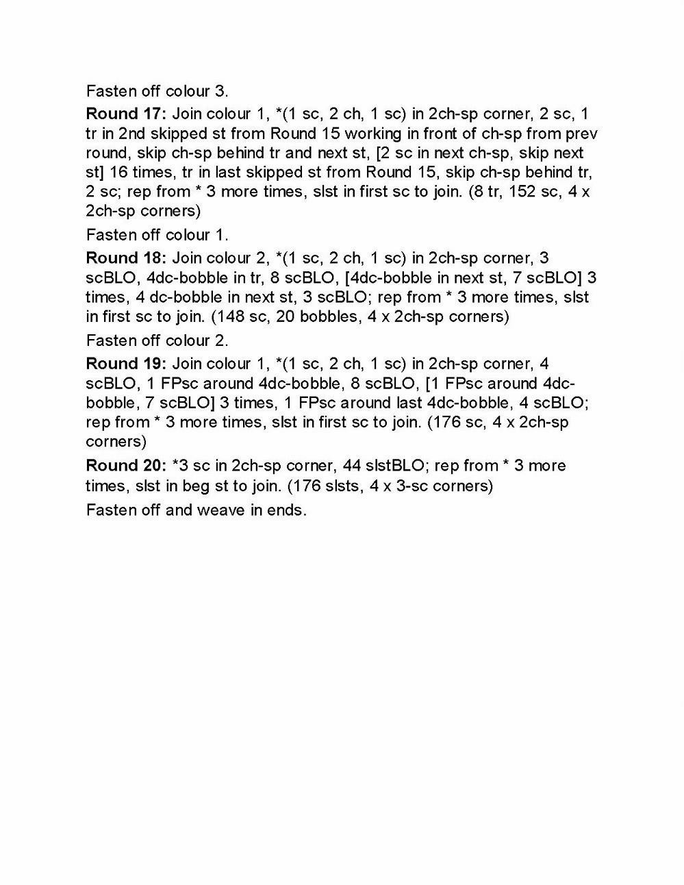 Grow Your Garden Granny Square Crochet Pattern and Chart by Ana Morais Soares