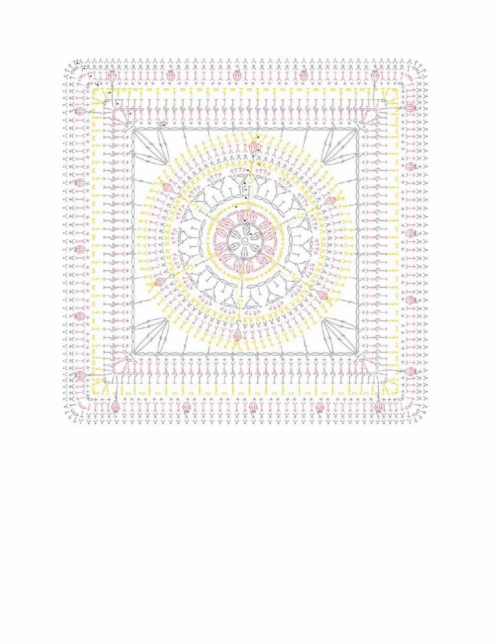 Grow Your Garden Granny Square Crochet Pattern and Chart by Ana Morais Soares