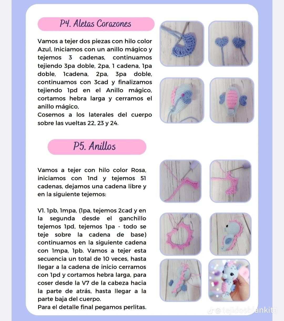 Guía Amigurumi Caballito de Mar: Patrón Paso a Paso