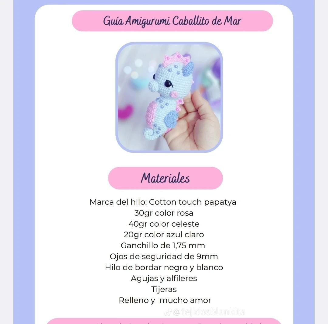 Guía Amigurumi Caballito de Mar: Patrón Paso a Paso