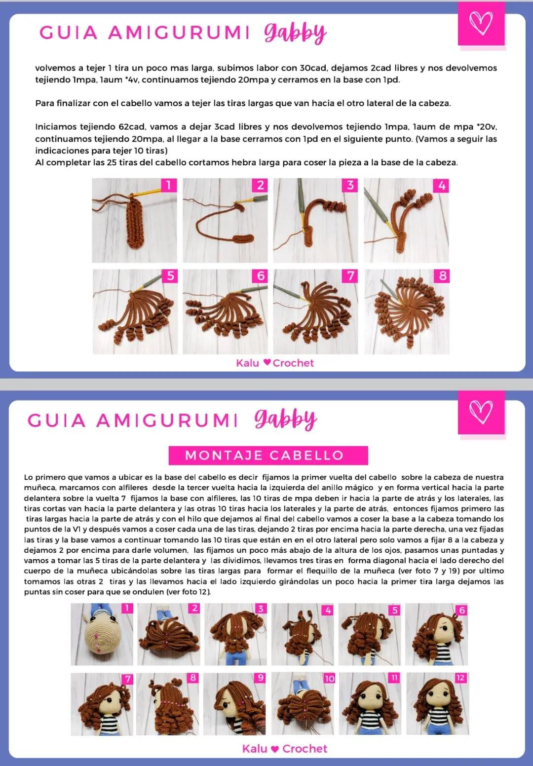 Guía Amigurumi Gabby: Patrón completo con materiales y pasos detallados