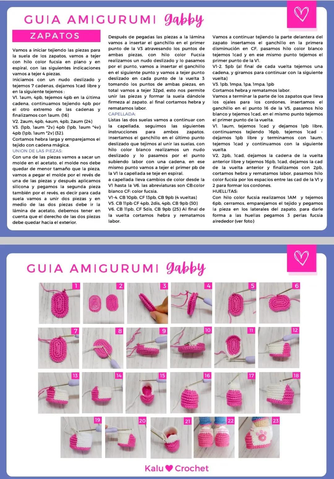 Guía Amigurumi Gabby: Patrón completo con materiales y pasos detallados