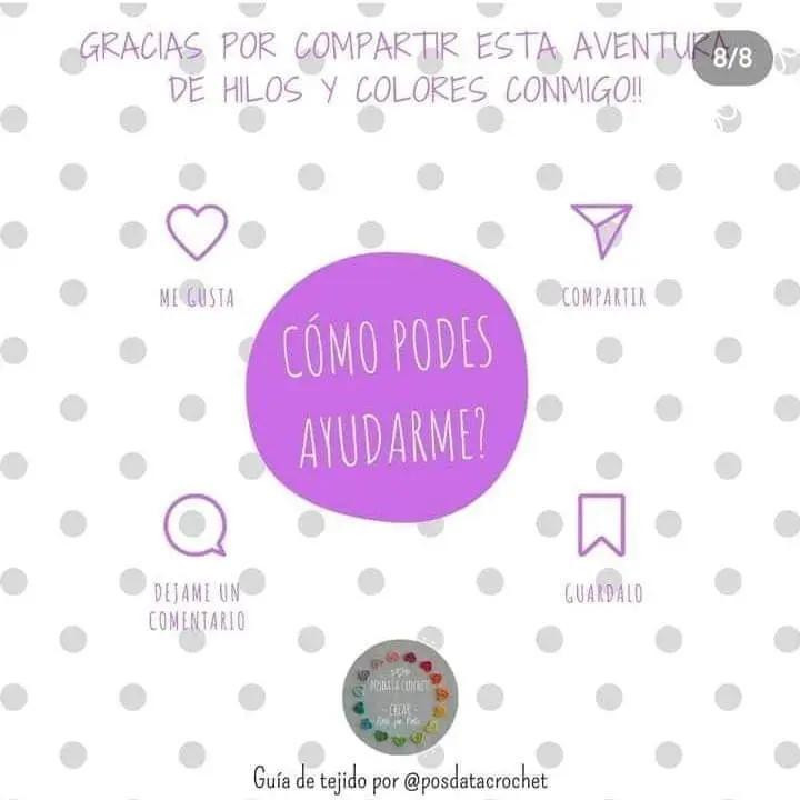 Guía de tejido Pastel de Cumpleaños arcoíris