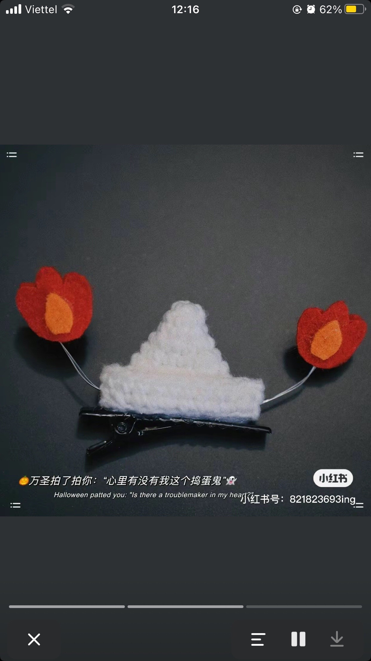 Halloween Ghost Hair Clip Crochet Pattern Tutorial