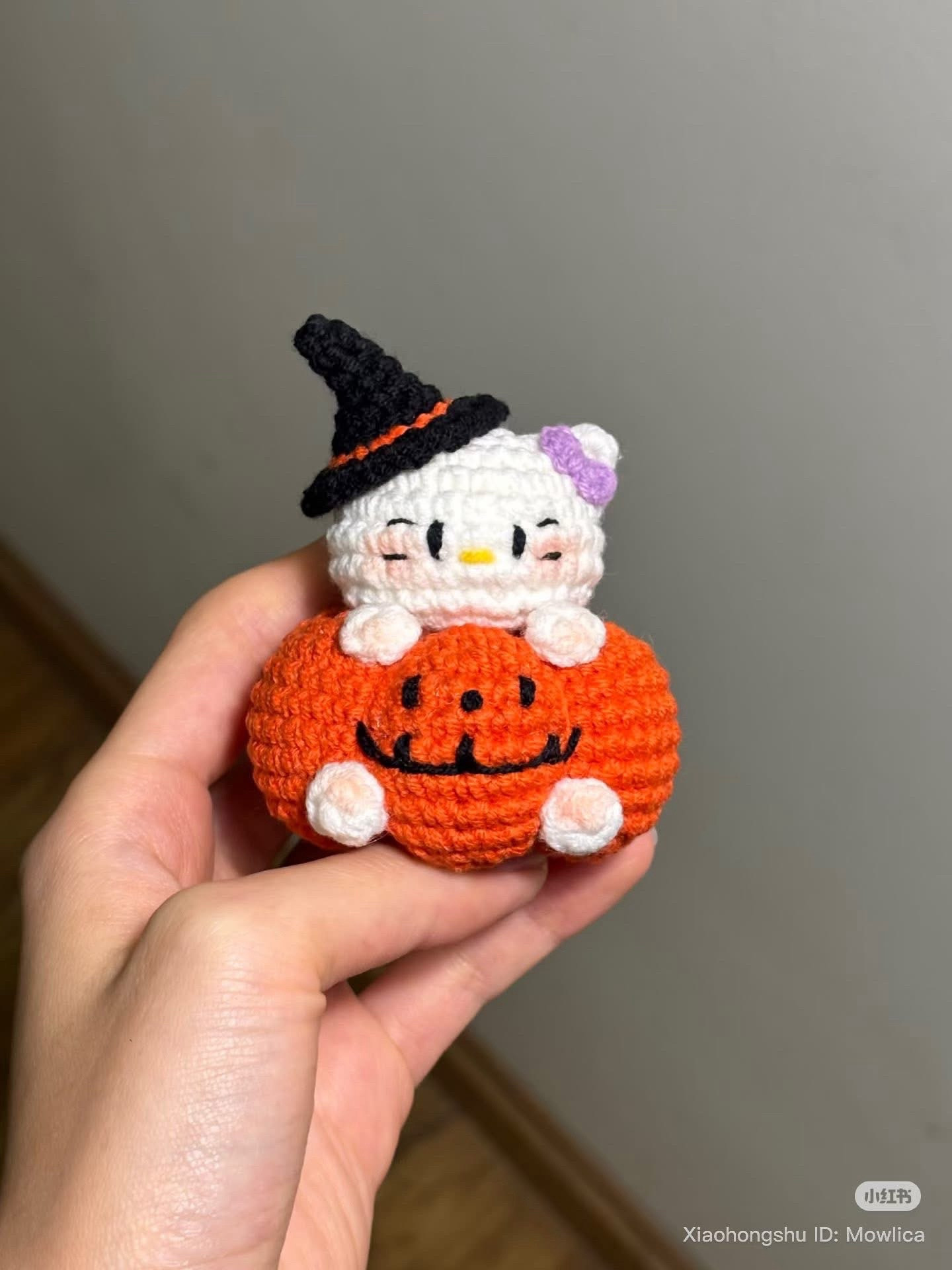 Halloween Pumpkin Kitty Crochet Chart Pattern