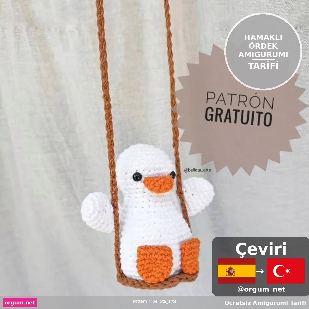 Hamaklı Ördek Amigurumi - Ücretsiz Mısır İpliği Tarifi ve Şema