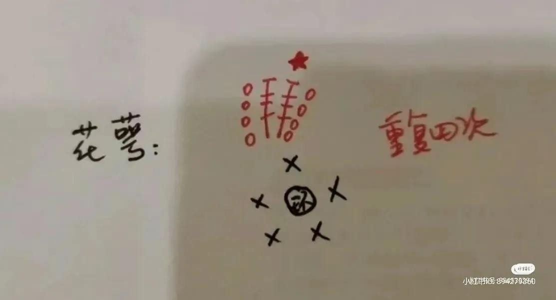 Hand-drawn Crochet Chart for Nasturtium Flowers and Leaves