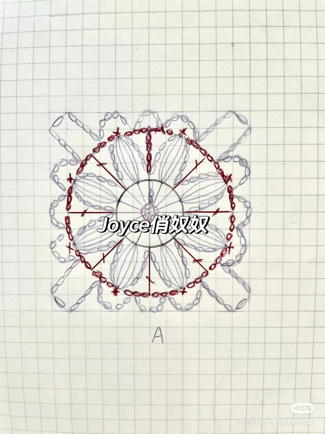 Hand-drawn Crochet Pattern Tutorial for Beige Floral Triangle Shawl with Detailed Stitch Diagrams