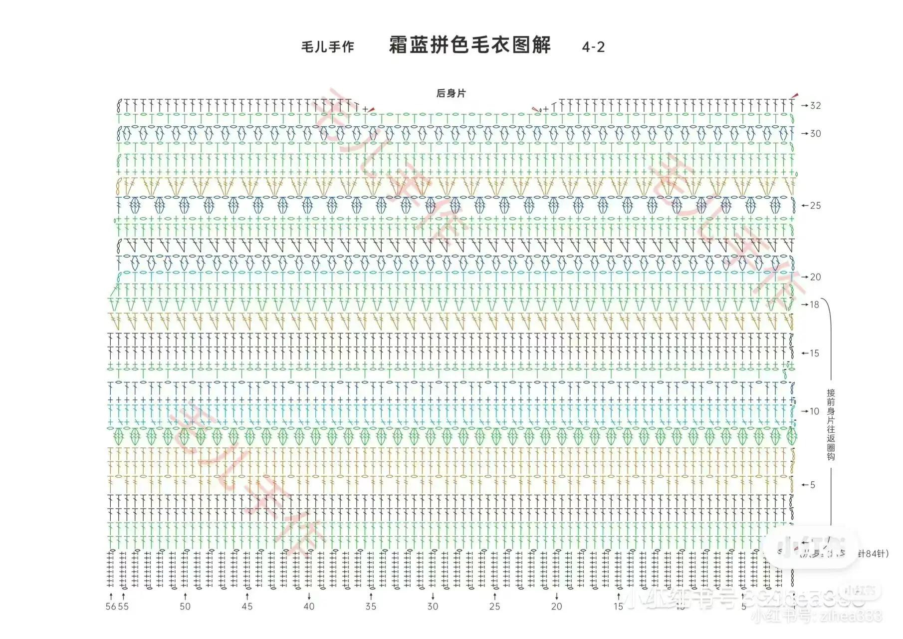 Handmade Colorful Striped Crochet Sweater Pattern with Detailed Chart and Materials