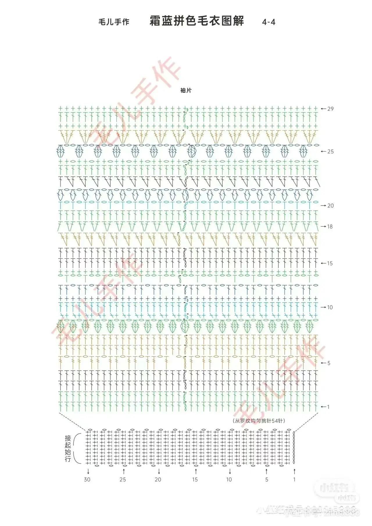 Handmade Colorful Striped Crochet Sweater Pattern with Detailed Chart and Materials
