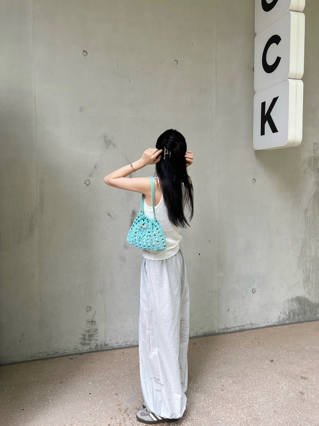 Handmade Crochet Bag Chart with Butterfly Detail