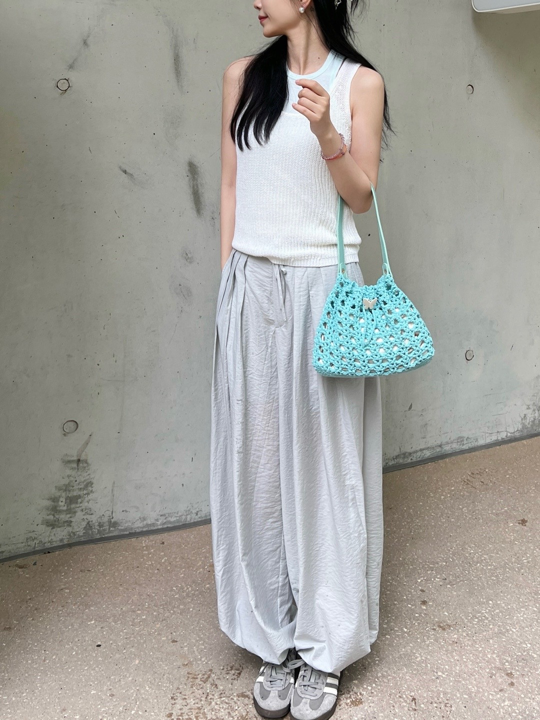 Handmade Crochet Bag Chart with Butterfly Detail