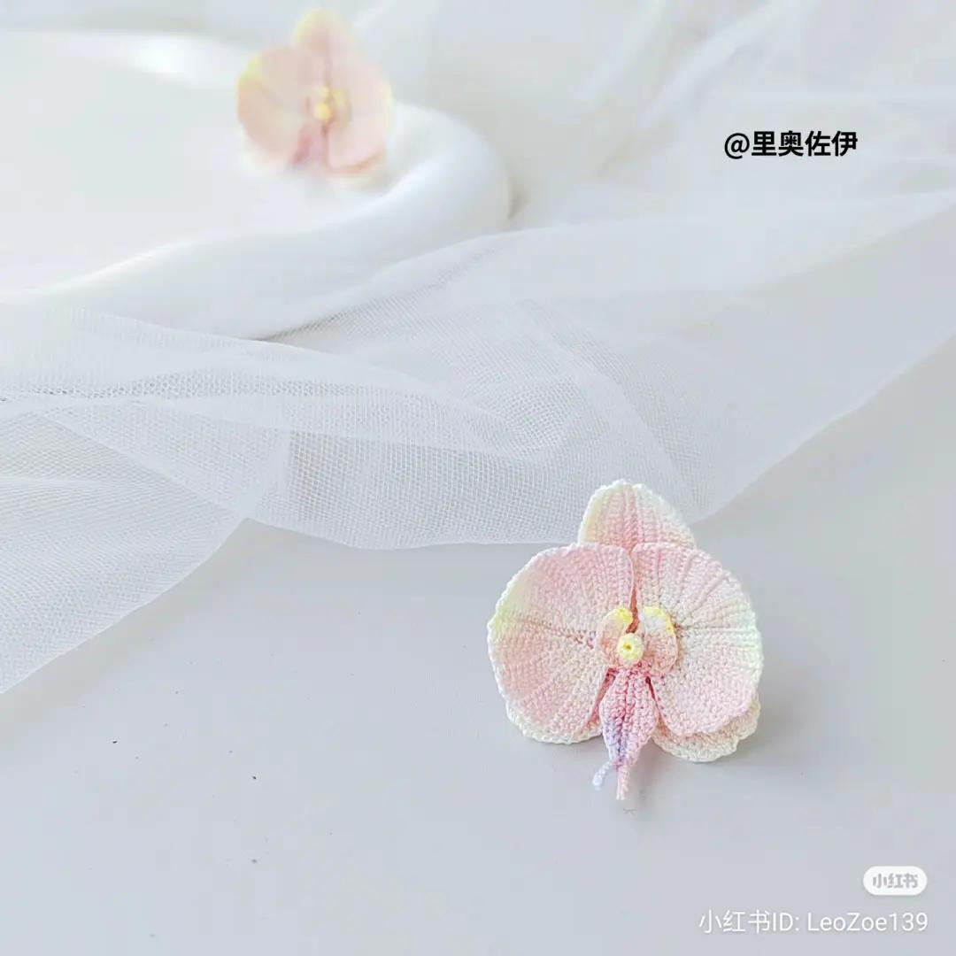 Handmade Crochet Butterfly Orchid Earrings Pattern Chart with Materials and Instructions