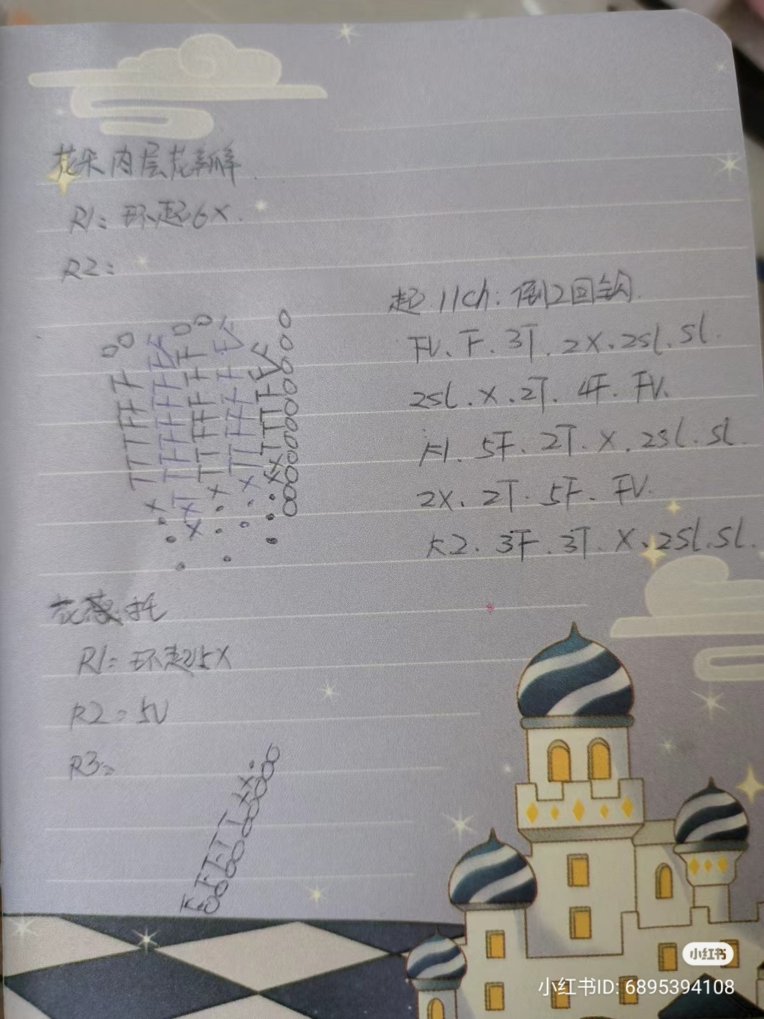 Handmade Crochet Butterfly Peony Flower Pattern Chart