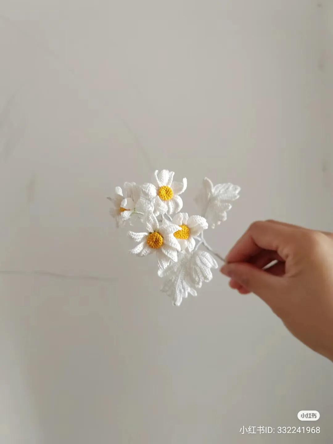 Handmade Crochet Daisy Flower Pattern Chart