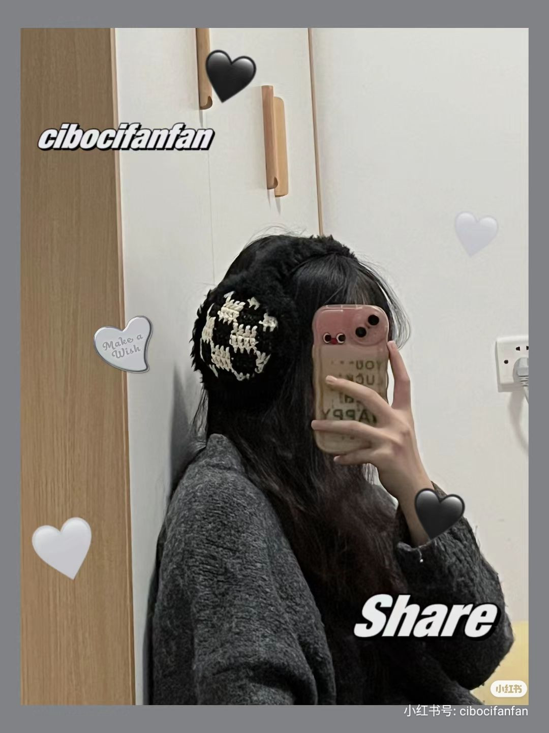 Handmade Crochet Earmuffs Pattern with Checkered Design Tutorial