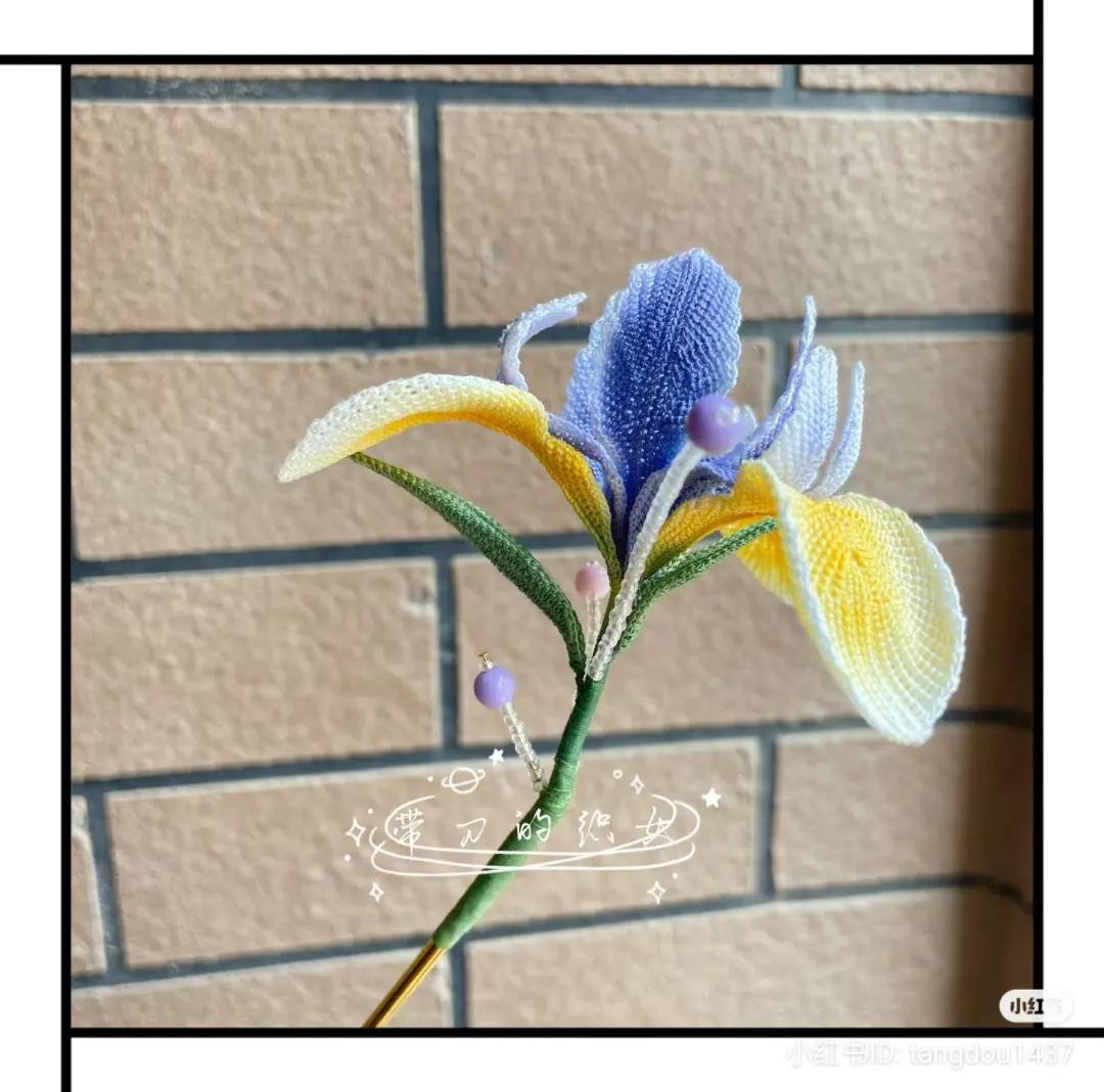 Handmade Crochet Iris Flower Pattern Chart - Detailed Petal Instructions for A, B, and C Types