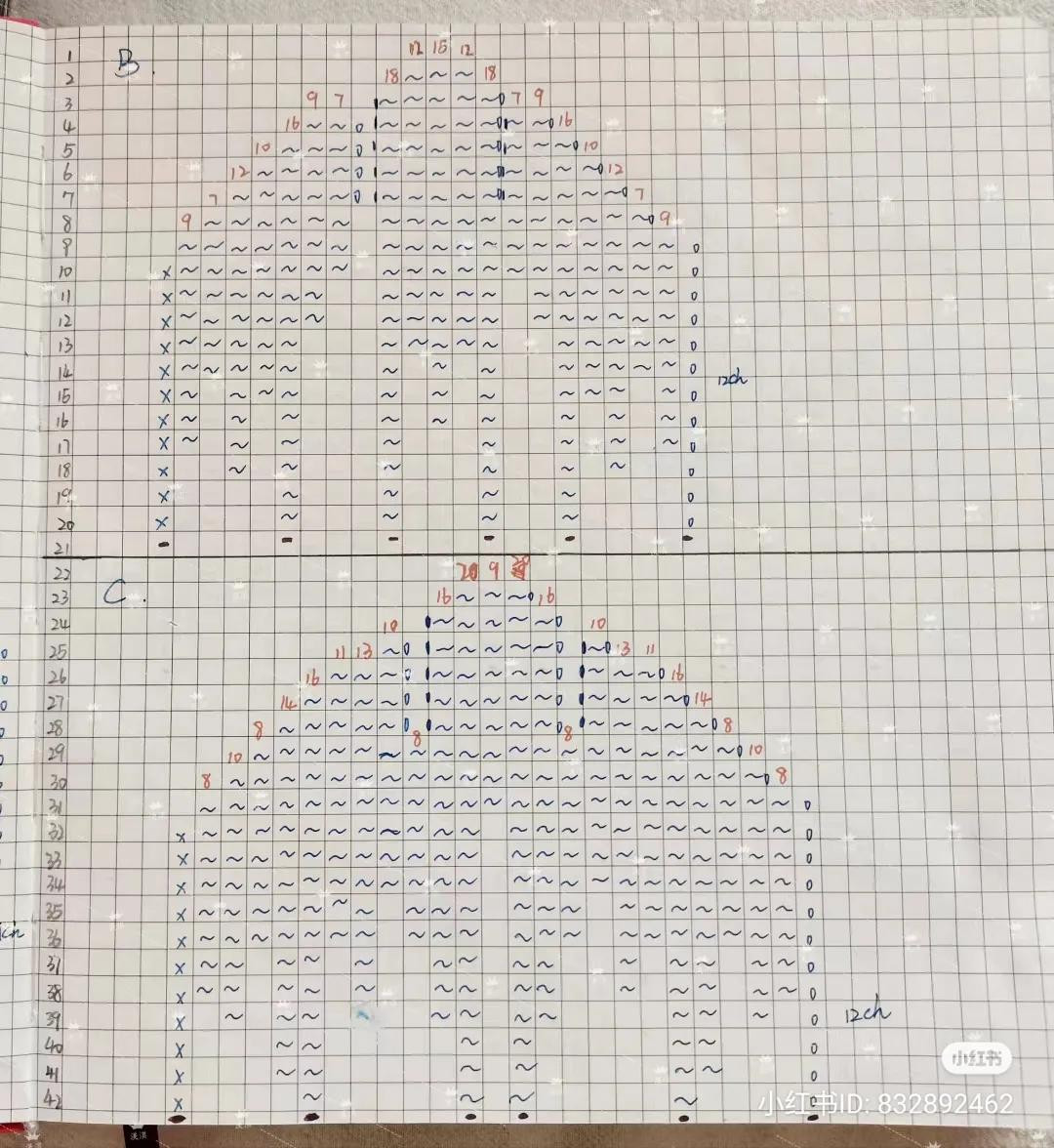 Handmade Crochet Lotus Flower Chart Pattern