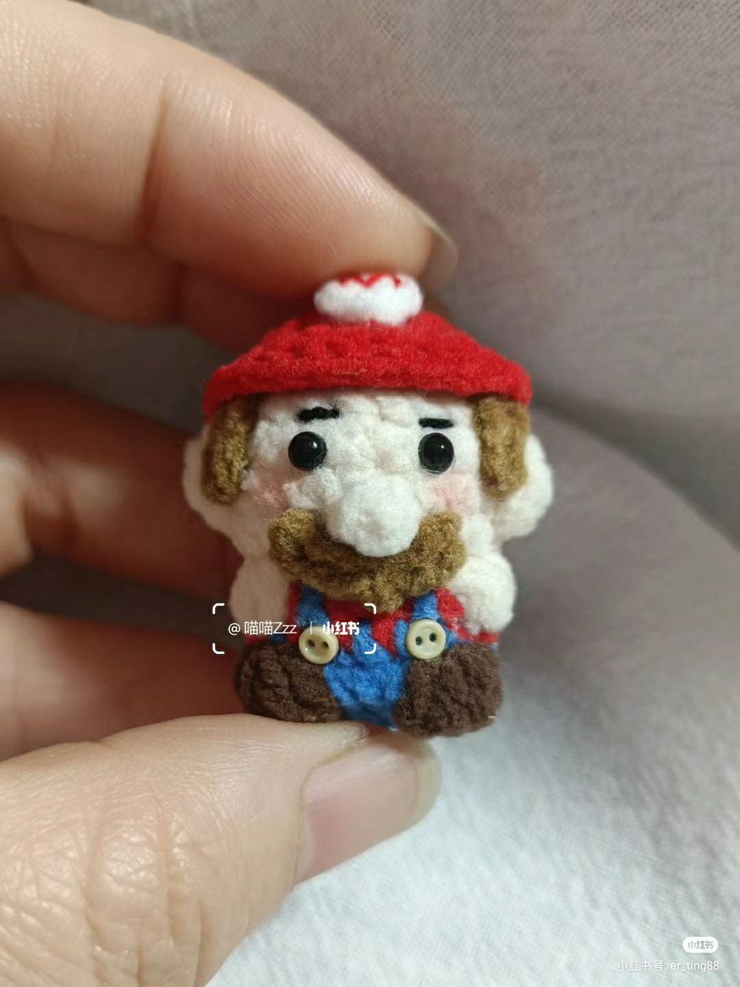 Handmade Crochet Mario Doll with Pattern Chart
