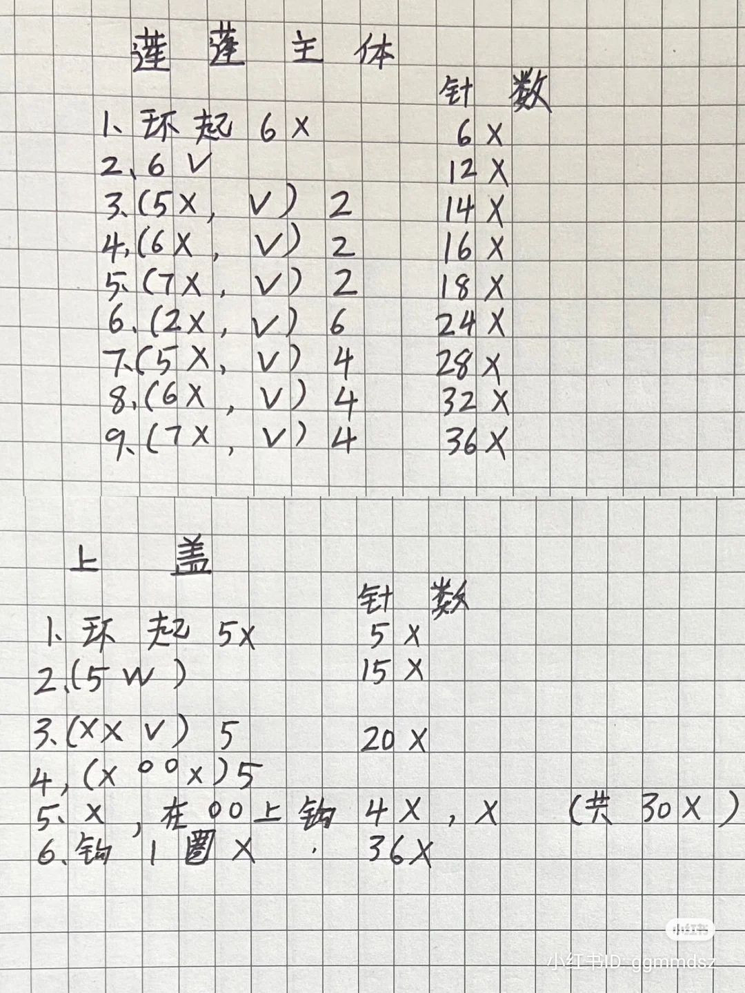 Handmade Crochet Pink Lotus Flower with Afghan Stitch Chart Pattern