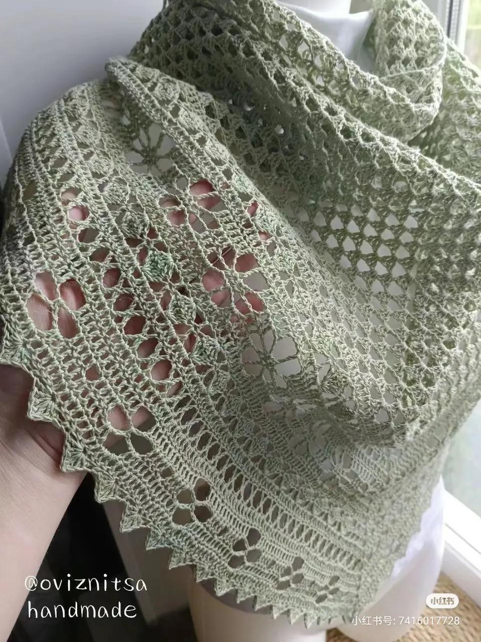 Handmade Crochet Shawl 'Cool Summer' Pattern Chart