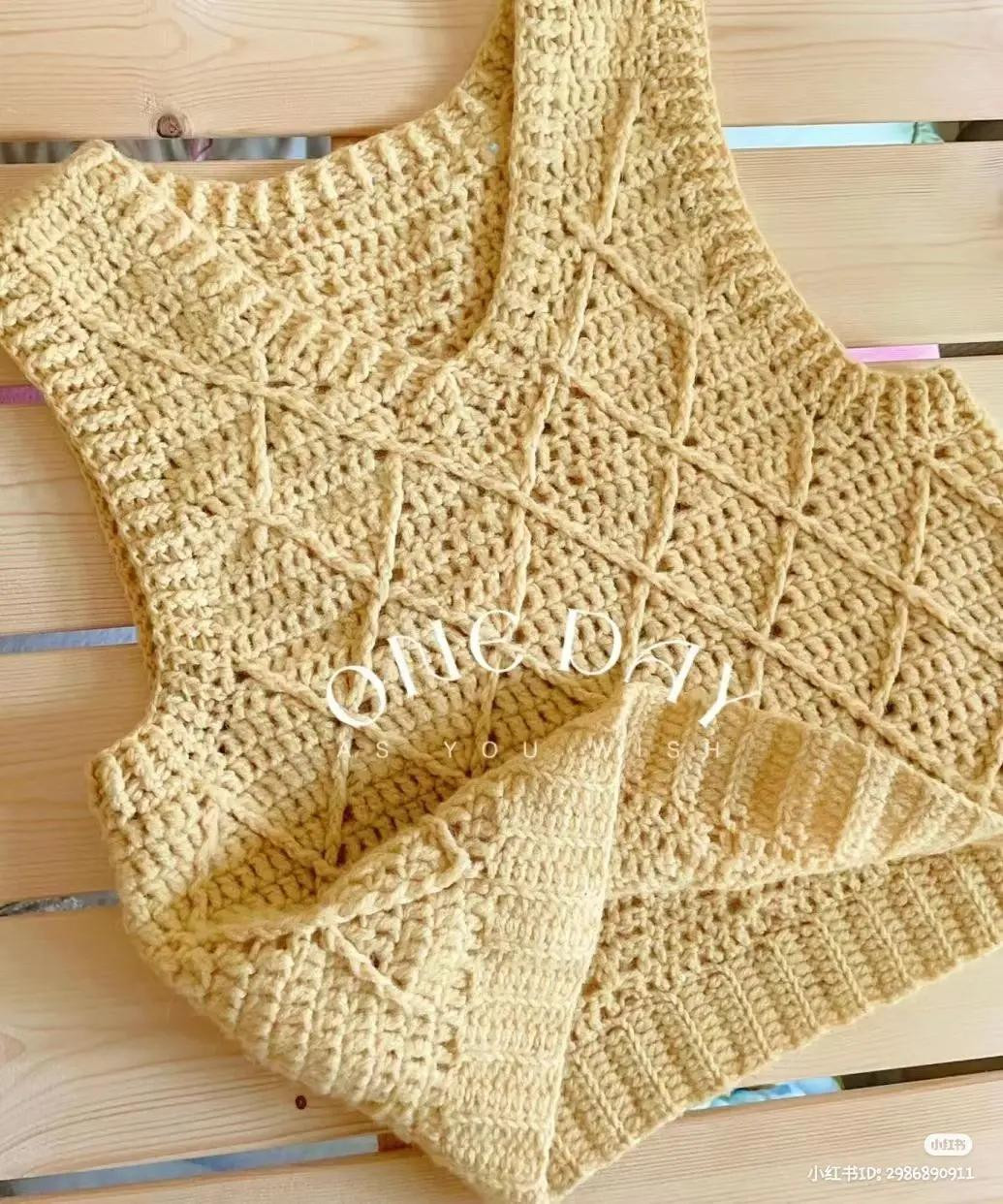 Handmade Crochet Summer Tops: Blue Flower Panel, Pastel Floral Set, and Pink Heart Vest Patterns