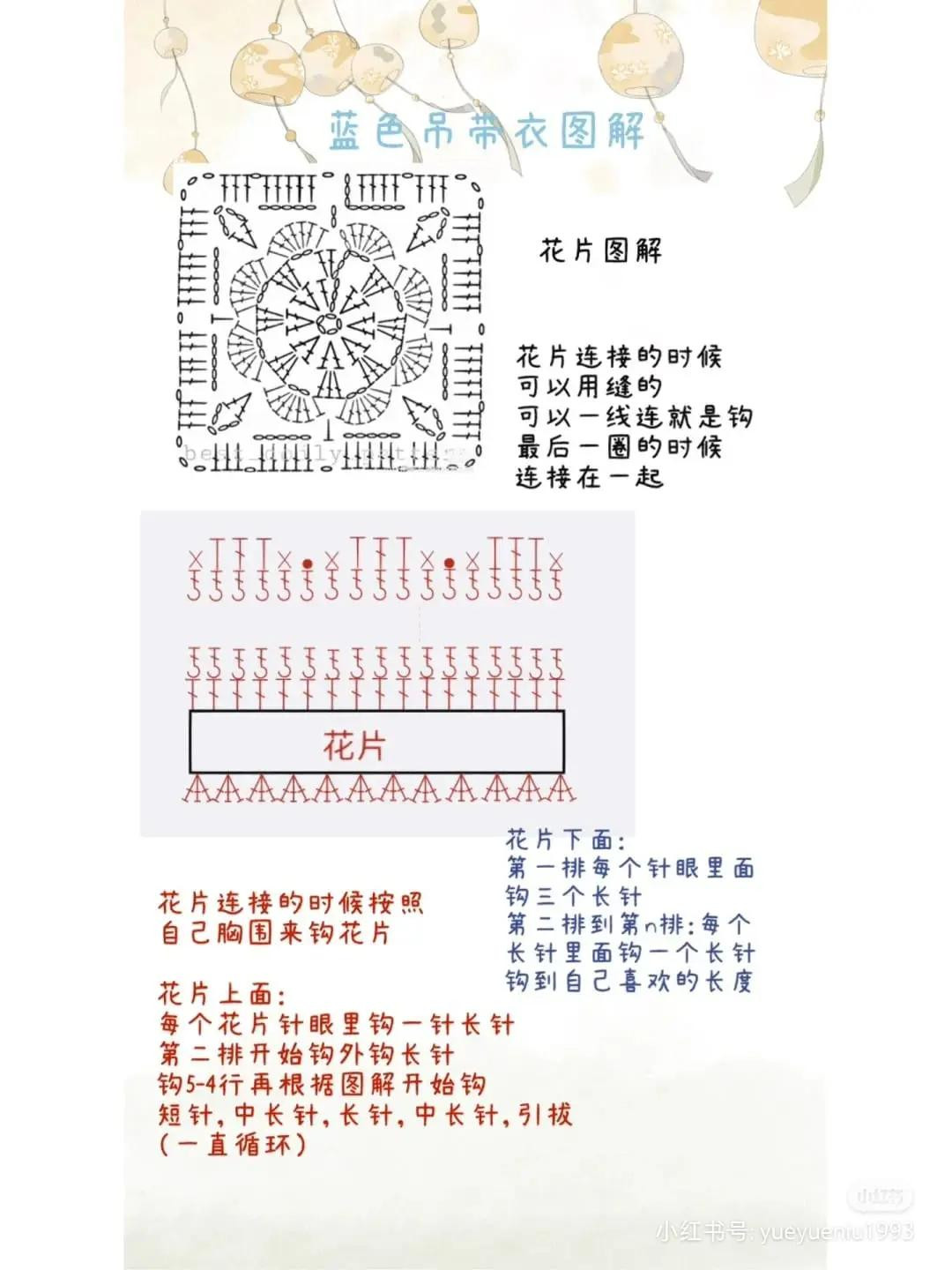 Handmade Crochet Summer Tops: Blue Flower Panel, Pastel Floral Set, and Pink Heart Vest Patterns