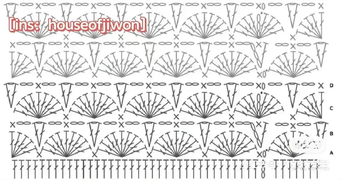 Handmade Crochet Tote Bag with Two-Tone Date Stitch Pattern and Chart