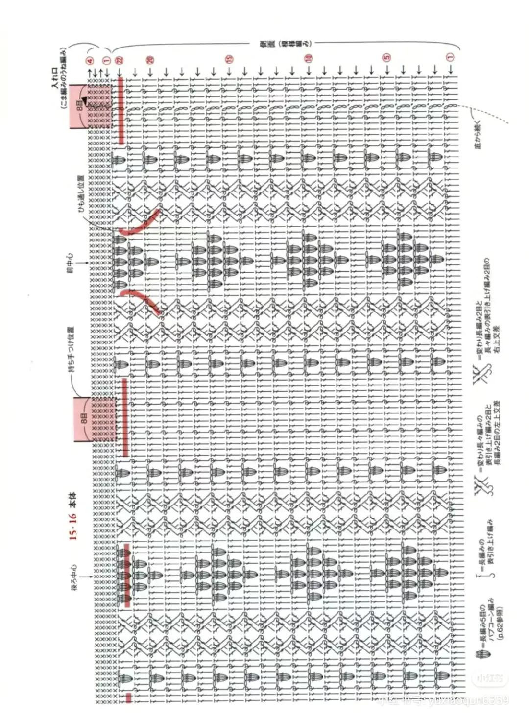 Handmade Crochet Tote Bag with Two-Tone Date Stitch Pattern and Chart