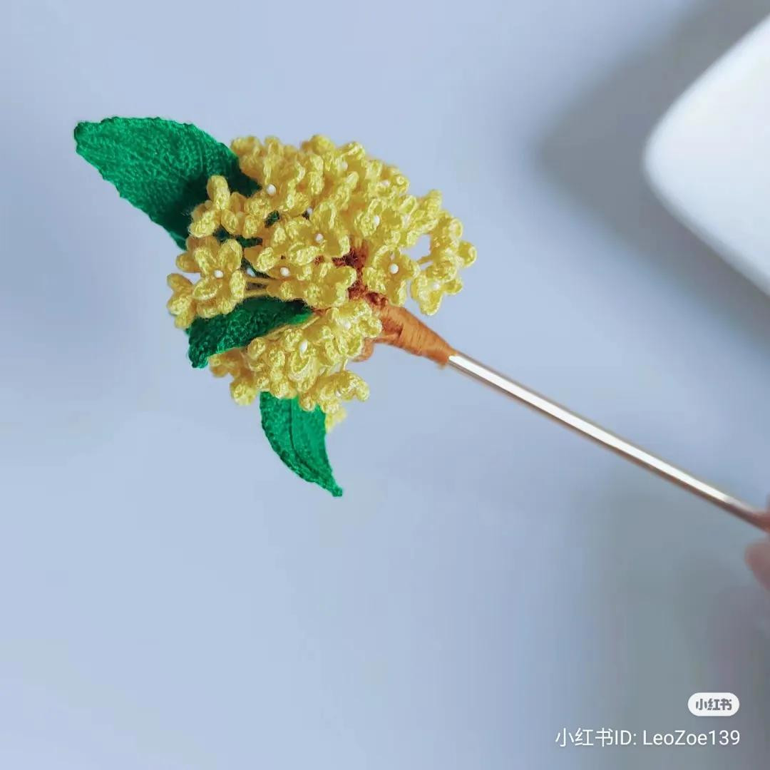 Handmade Yellow Osmanthus Crochet Accessories and Pattern Charts