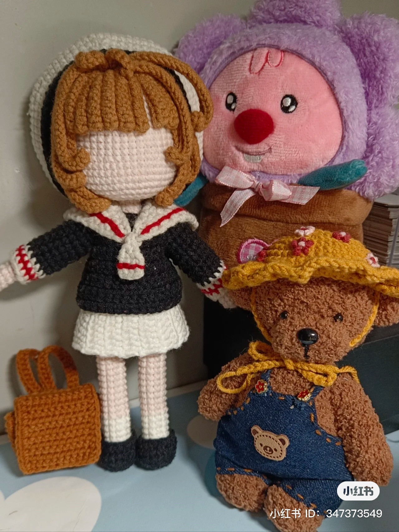 Handwritten Amigurumi Chart for Schoolgirl Doll with Sailor Uniform