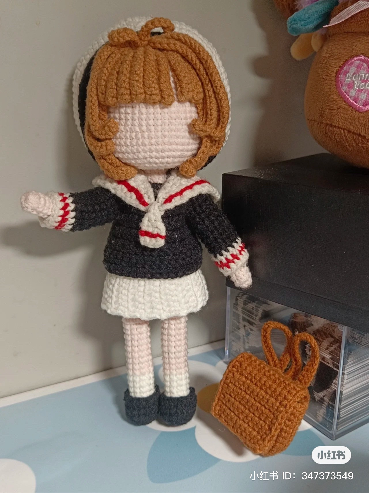 Handwritten Amigurumi Chart for Schoolgirl Doll with Sailor Uniform