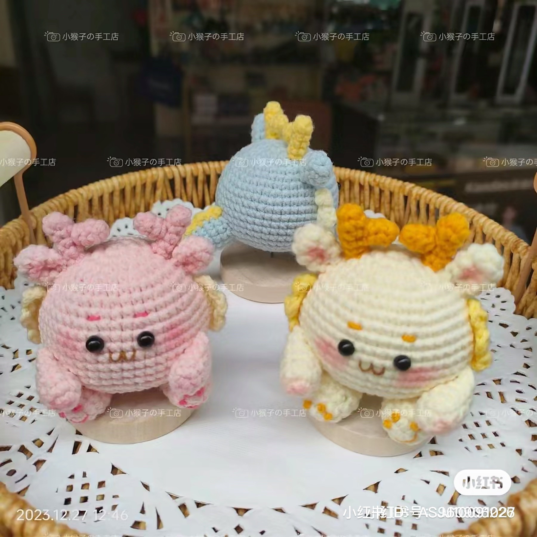 Handwritten Amigurumi Chubby Dragon Crochet Pattern Chart