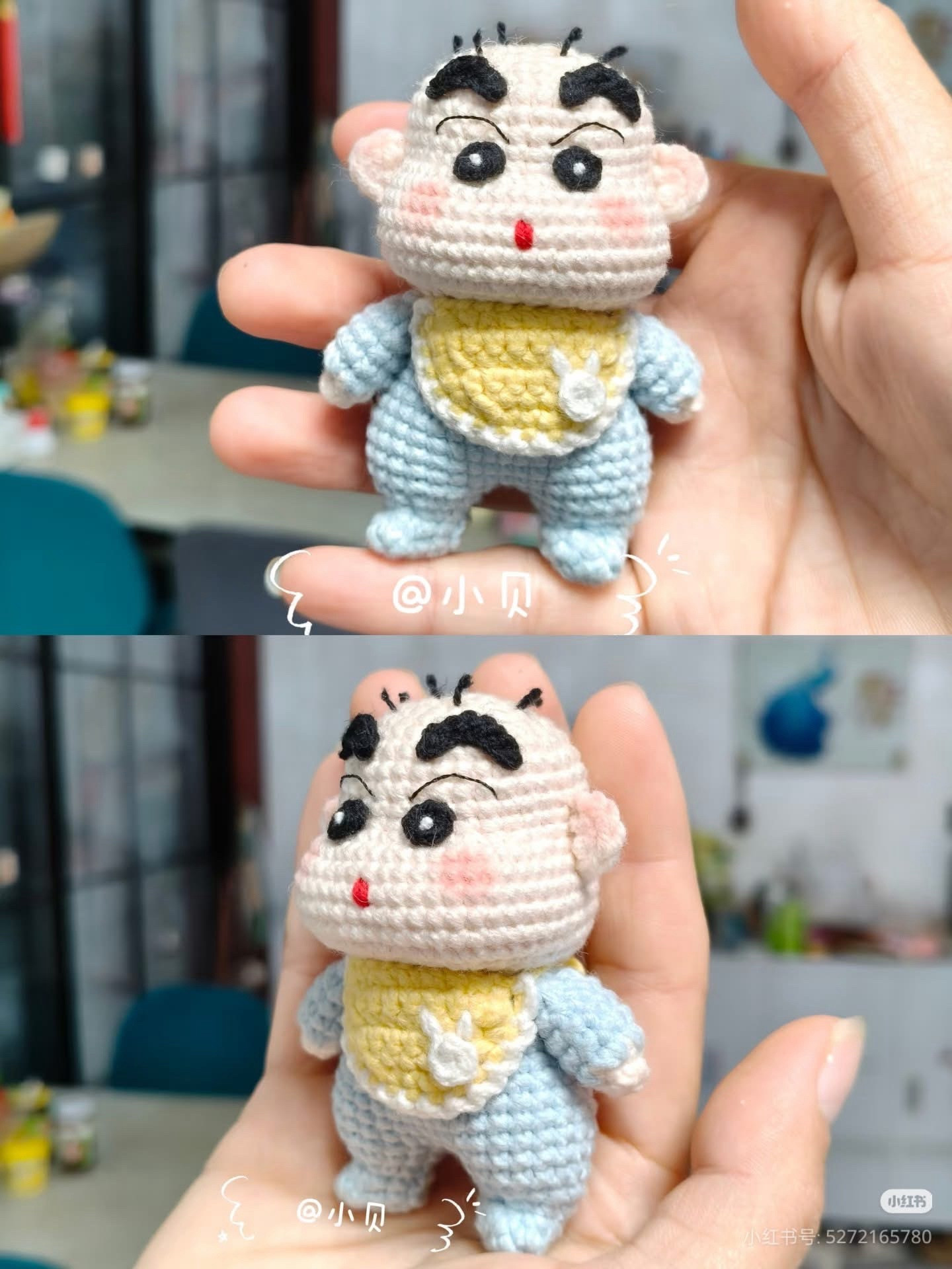 Handwritten Crochet Chart for Crayon Shin-chan Baby Doll