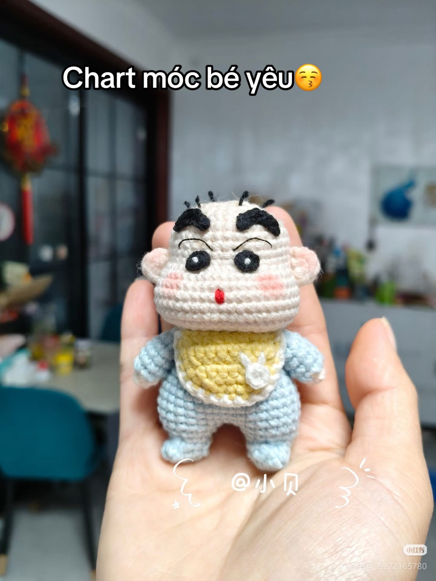 Handwritten Crochet Chart for Crayon Shin-chan Baby Doll