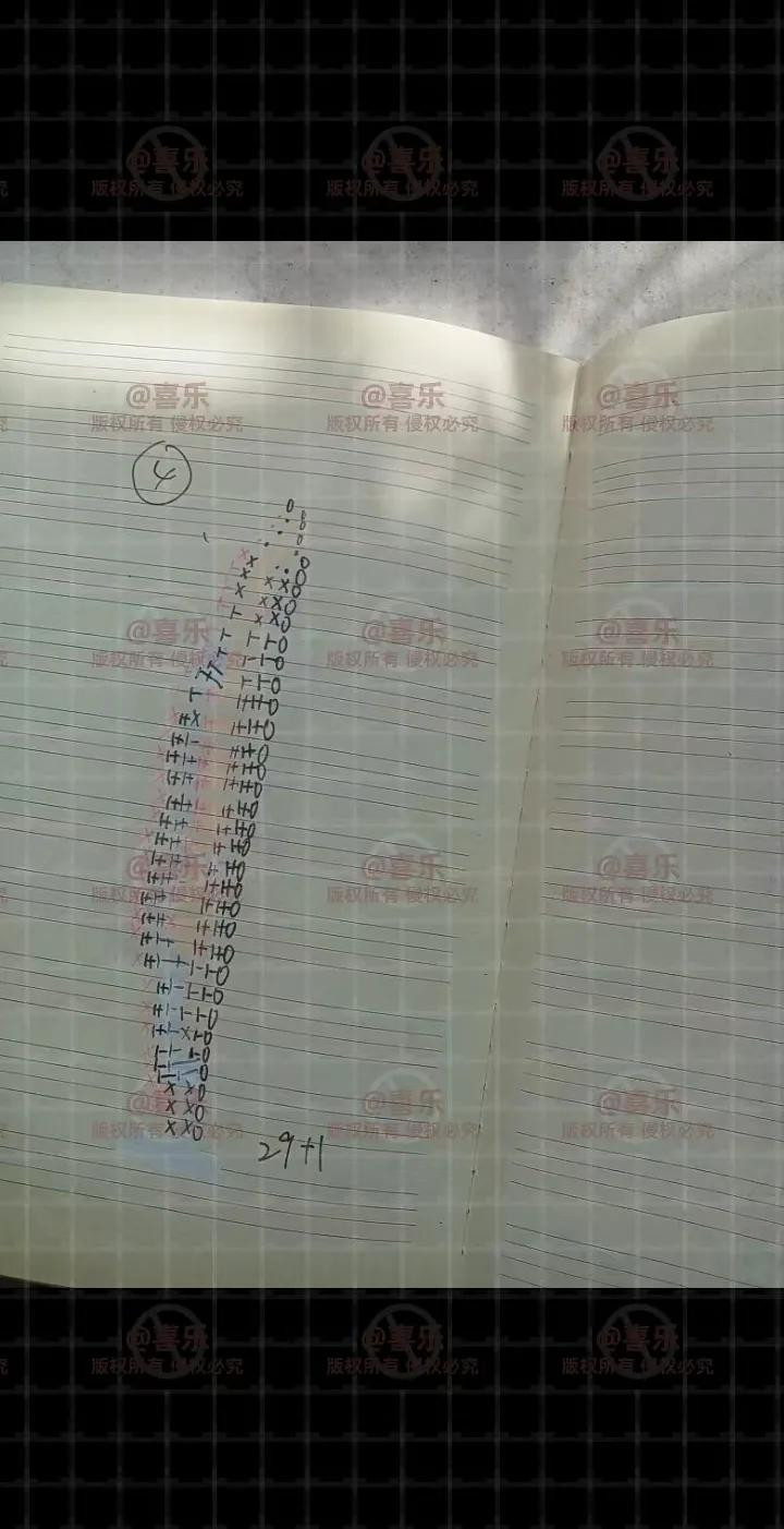 Handwritten Crochet Chart for Pink Lotus Flower Petals