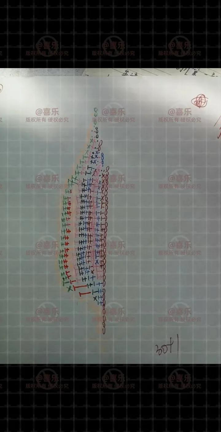 Handwritten Crochet Chart for Pink Lotus Flower Petals