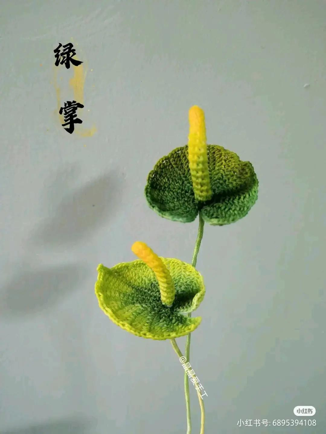 Handwritten Crochet Pattern Chart for Camellia and Anthurium Flowers