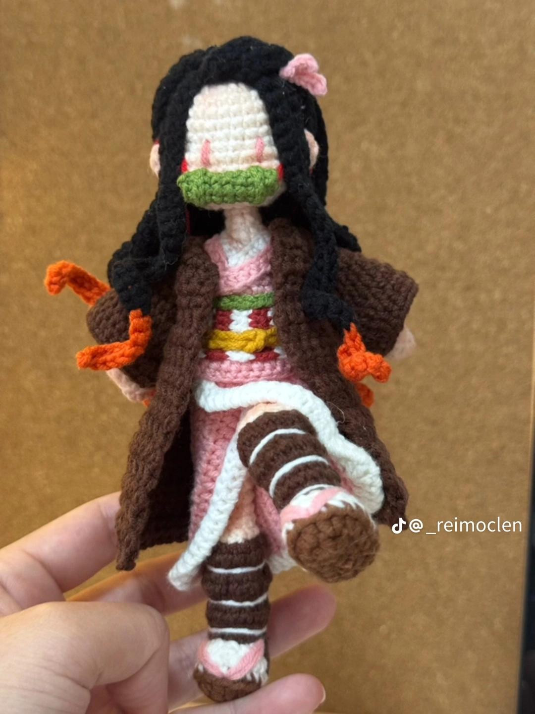Handwritten Crochet Pattern Chart for Demon Slayer Amigurumi Dolls
