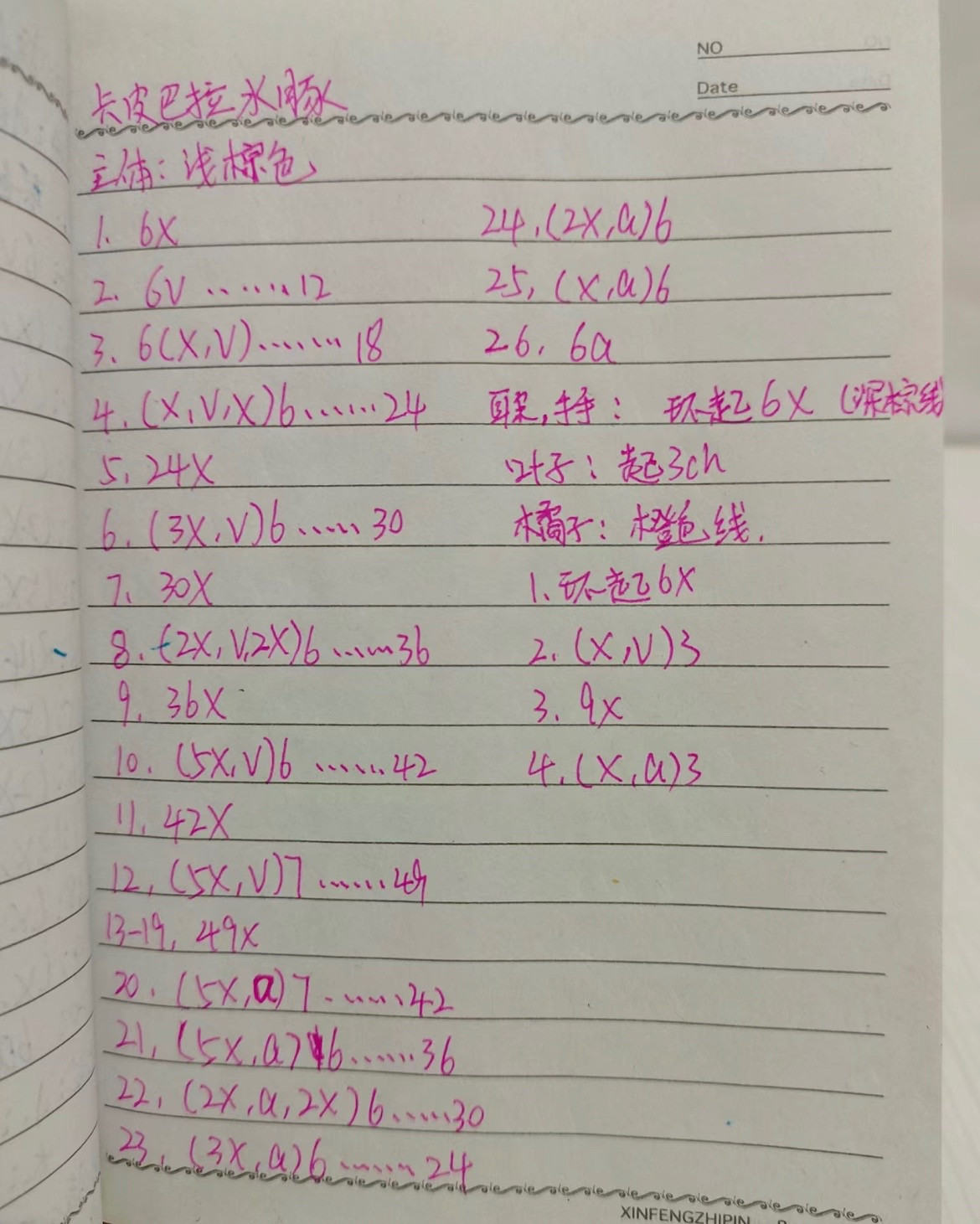 Handwritten Crochet Pattern for Cute Capybara Doll with Orange