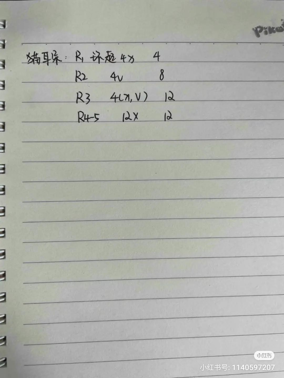 Handwritten Crochet Pattern for Cute Pink and White Cat Amigurumi Doll