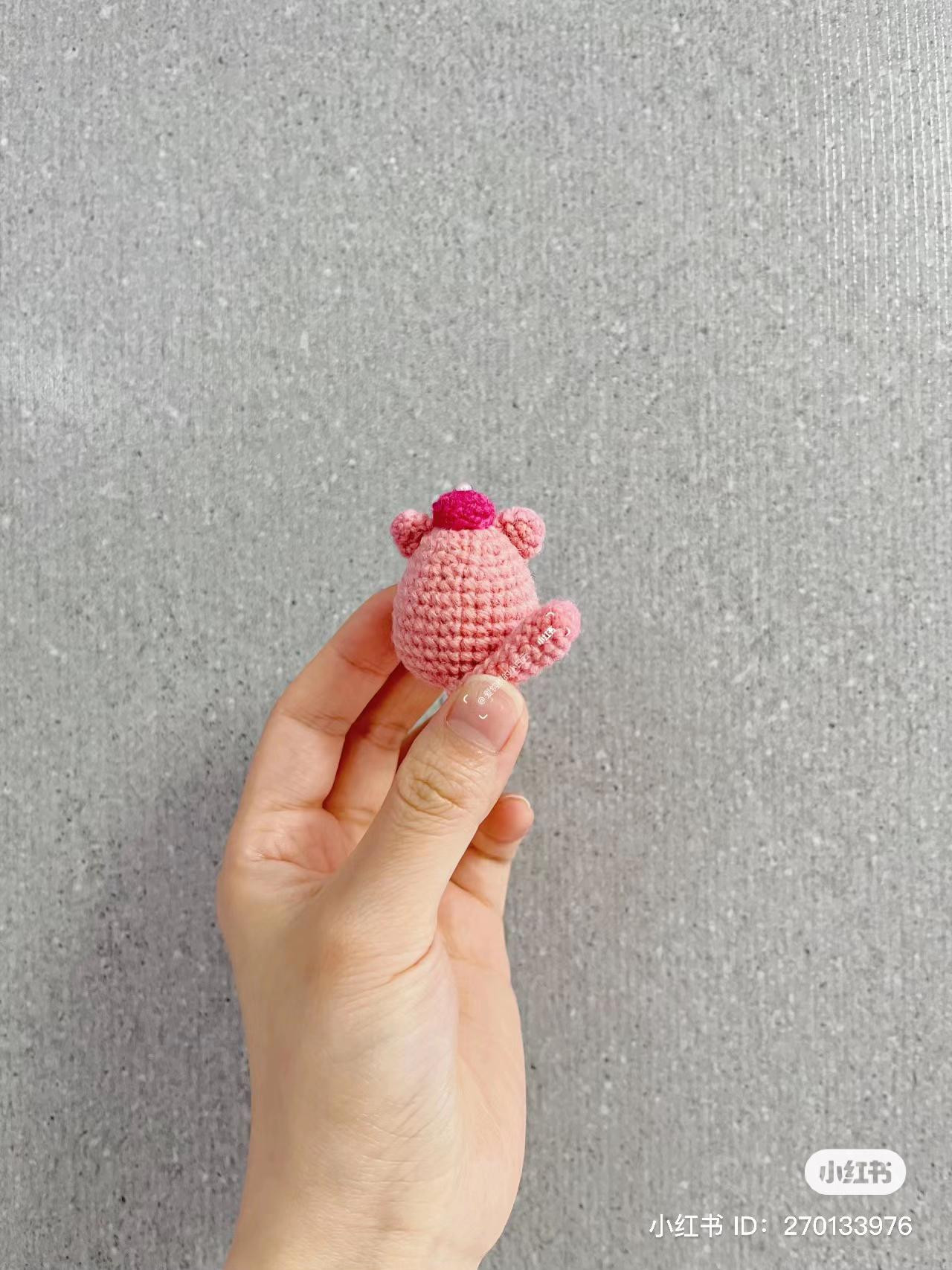 Handwritten Crochet Pattern for Cute Pink Egg Cat Amigurumi Doll