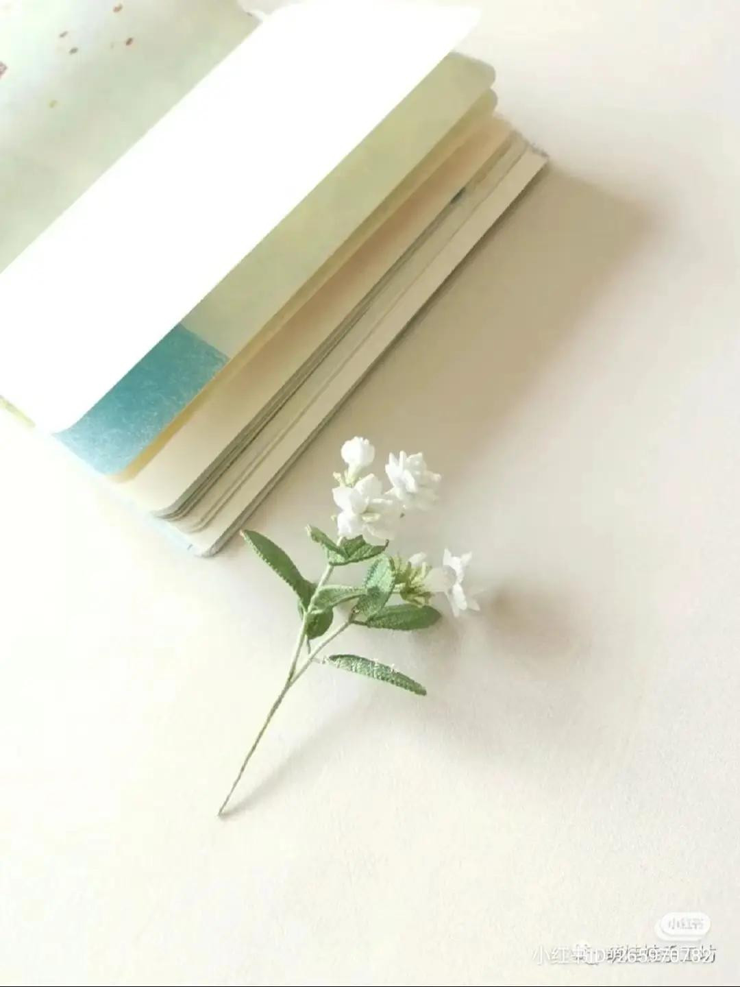 Handwritten Crochet Pattern for Jasmine Flower, Bud, and Leaves in Notebook