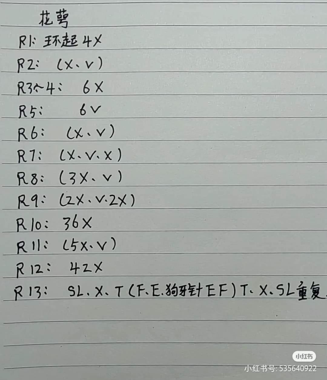 Handwritten Crochet Pattern for Purple Flower Bunny Hat and Green Star Base