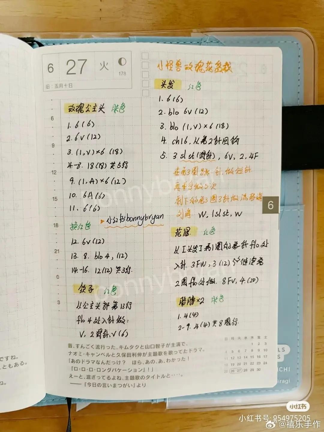 Handwritten Crochet Pattern for Rose Princess and Cat Pot