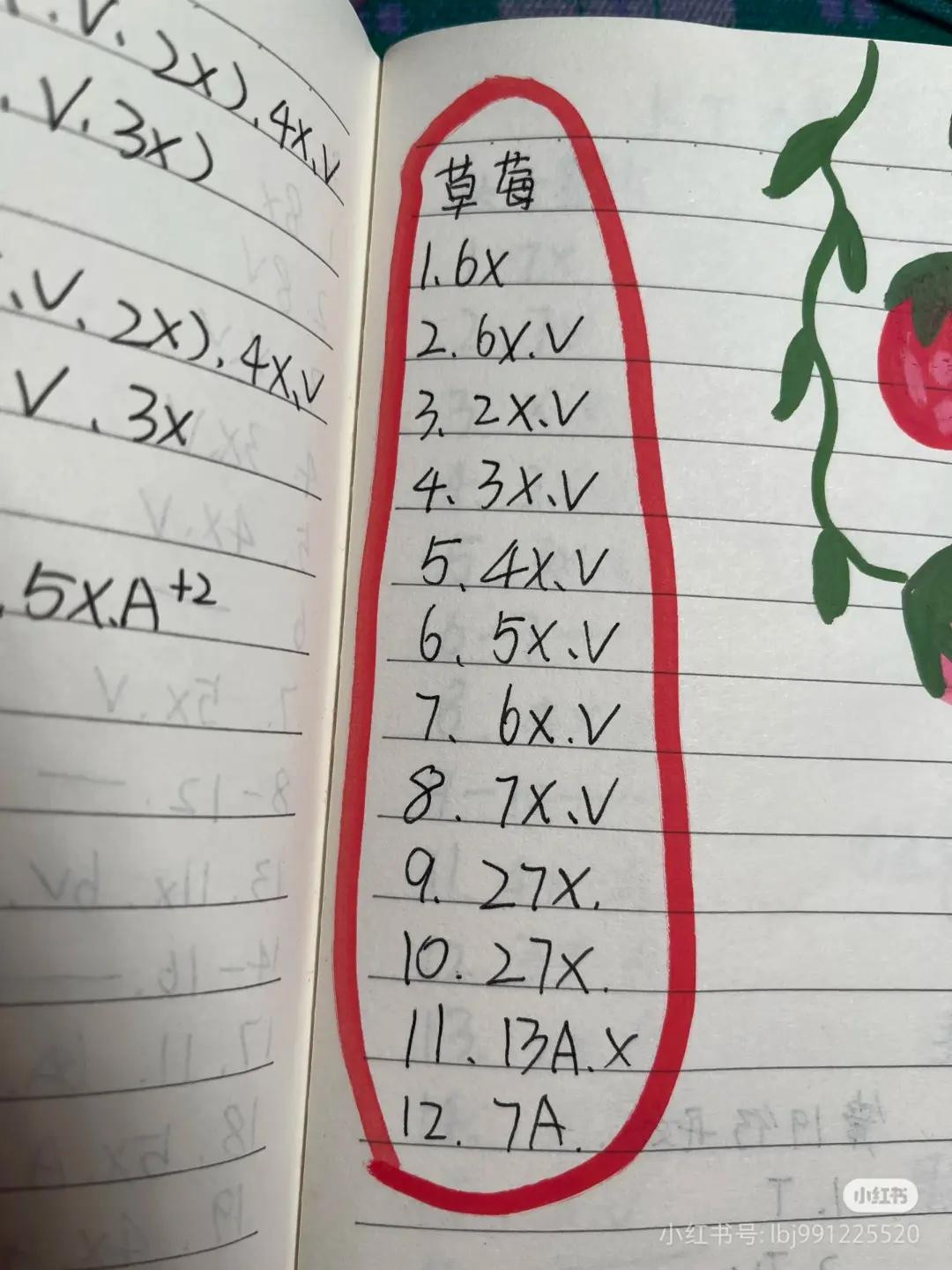 Handwritten Crochet Pattern for Strawberry Cake Amigurumi