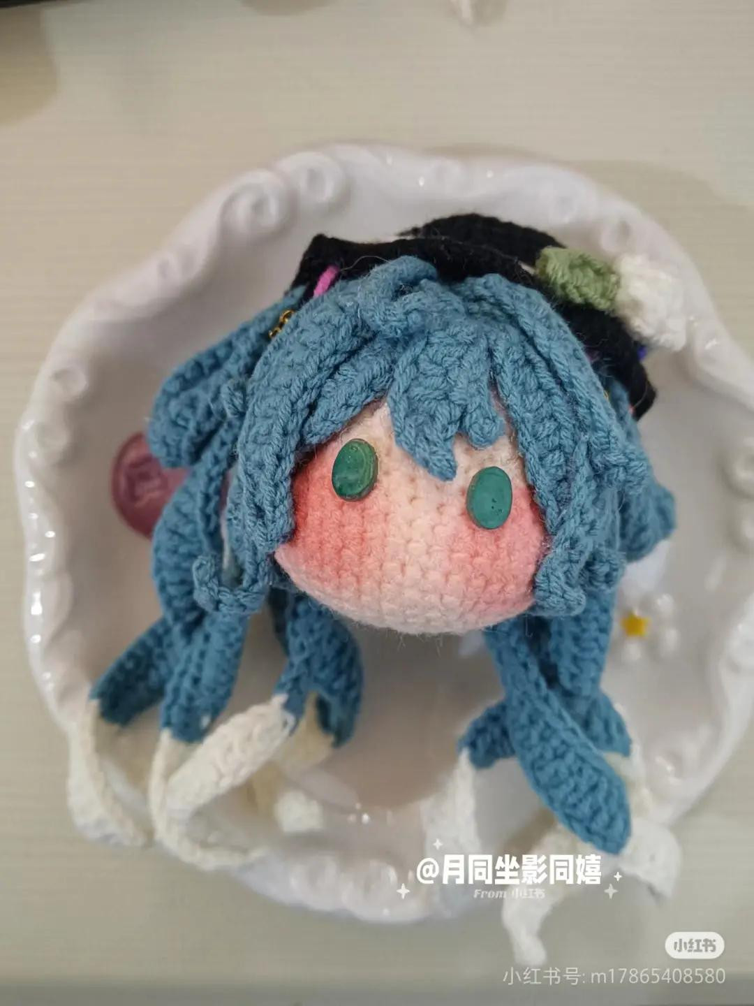 Hatsune Miku Crochet Doll Pattern: Scalp and Hair Tutorial